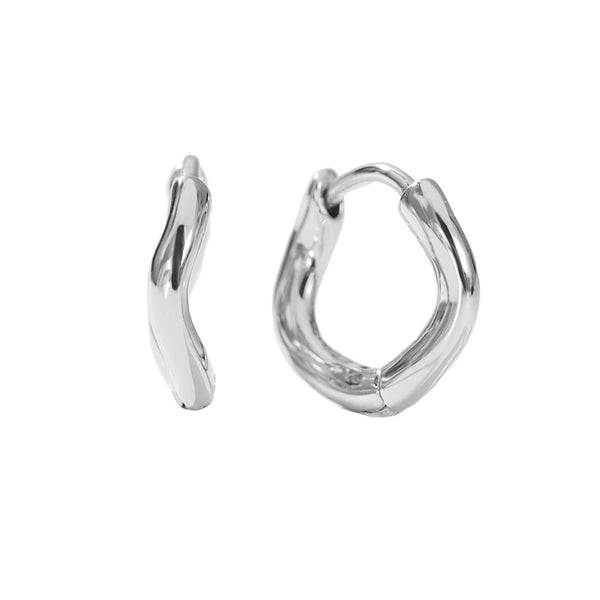 FE2052 Wave Huggie Earrings