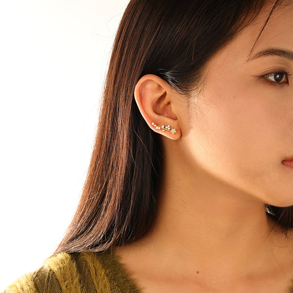 FE3210 Star CZ Ear Climber