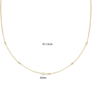 VFX0311 Dainty Cubic Zirconia Women Necklace