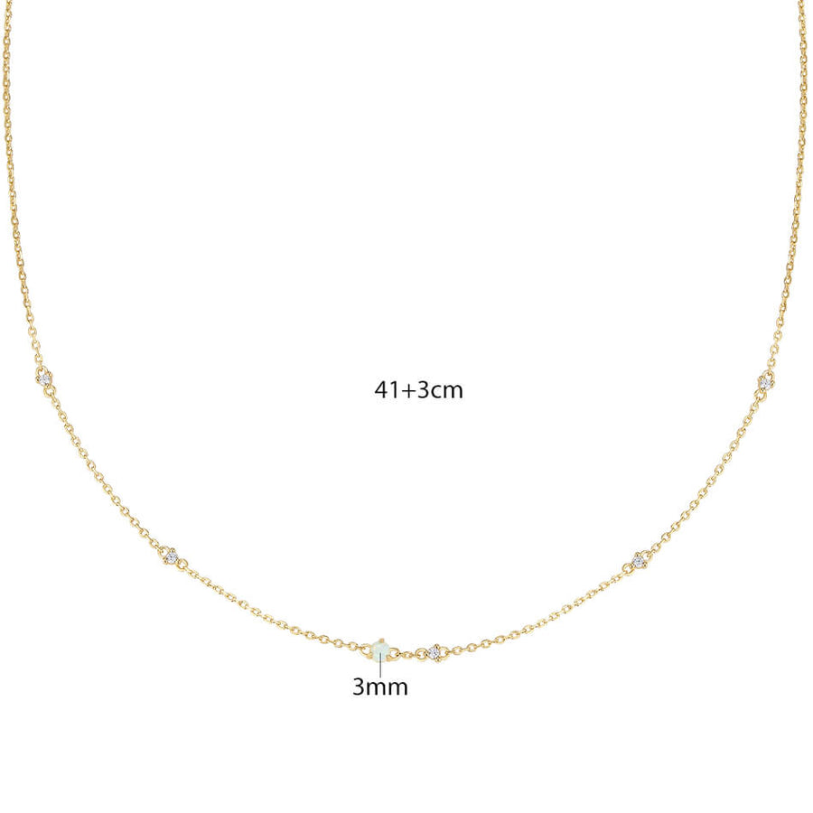 VFX0311 Dainty Cubic Zirconia Women Necklace