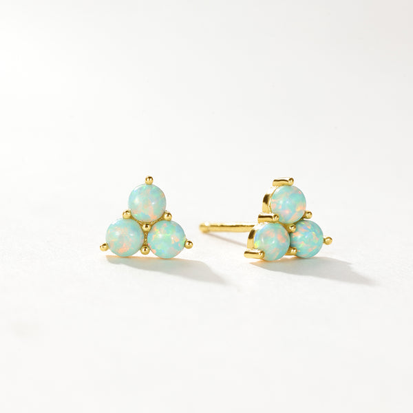 VFE0270 Colorful Opal Trio Mini Stud Earrings