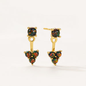 VFE0272 Colorful Opal Ear Jacket Earrings