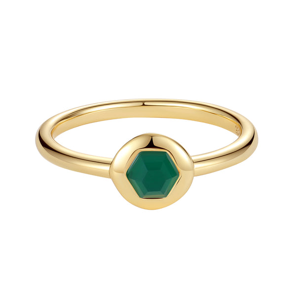 VFJ0479 Hexagon Gemstone Ring