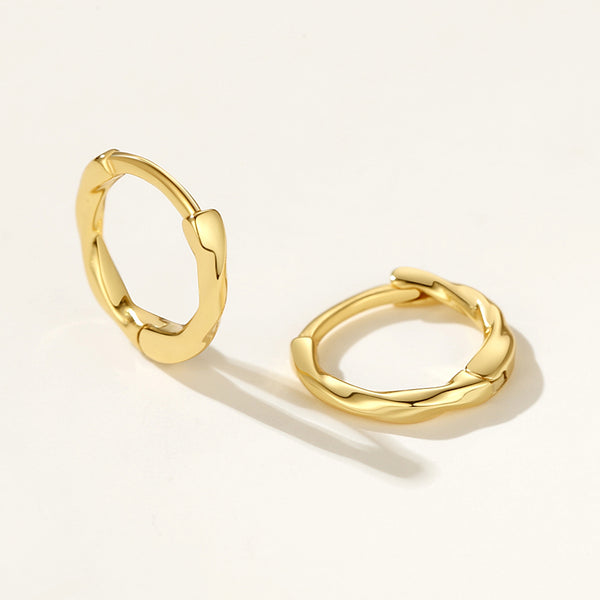 FE2164 925 Sterling Silver Simple Knot Wire Wrap Earrings