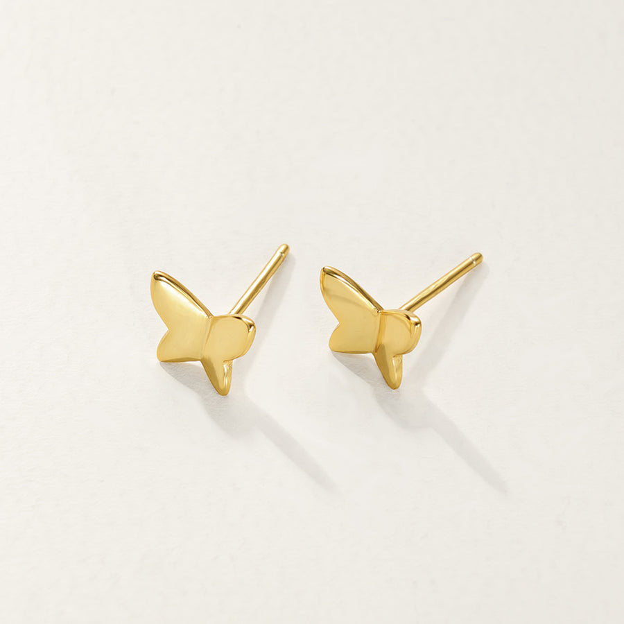 FE2765 925 Sterling Silver Mini Butterfly Stud Earring