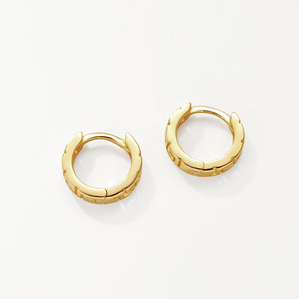 FE3137 Gold Plated Hoop Earring