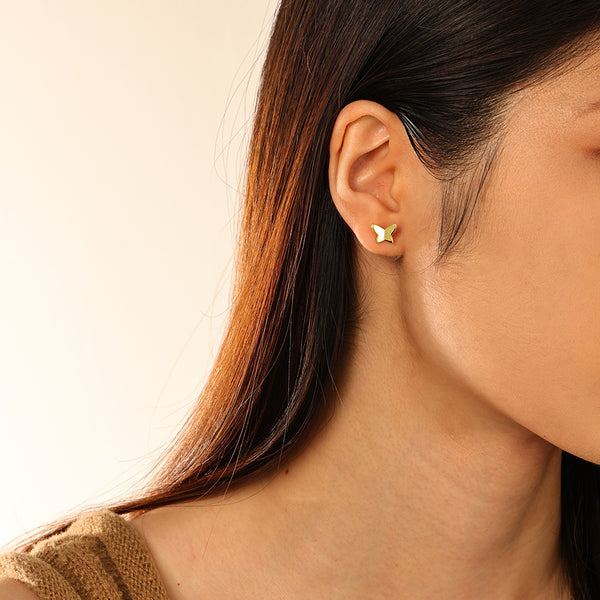 FE2765 925 Sterling Silver Mini Butterfly Stud Earring