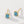 FE2043 Turquoise Claw Set Stud Earrings
