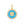 VFD0676 Turquoise Black Agate Four Leaf Clover Pendant