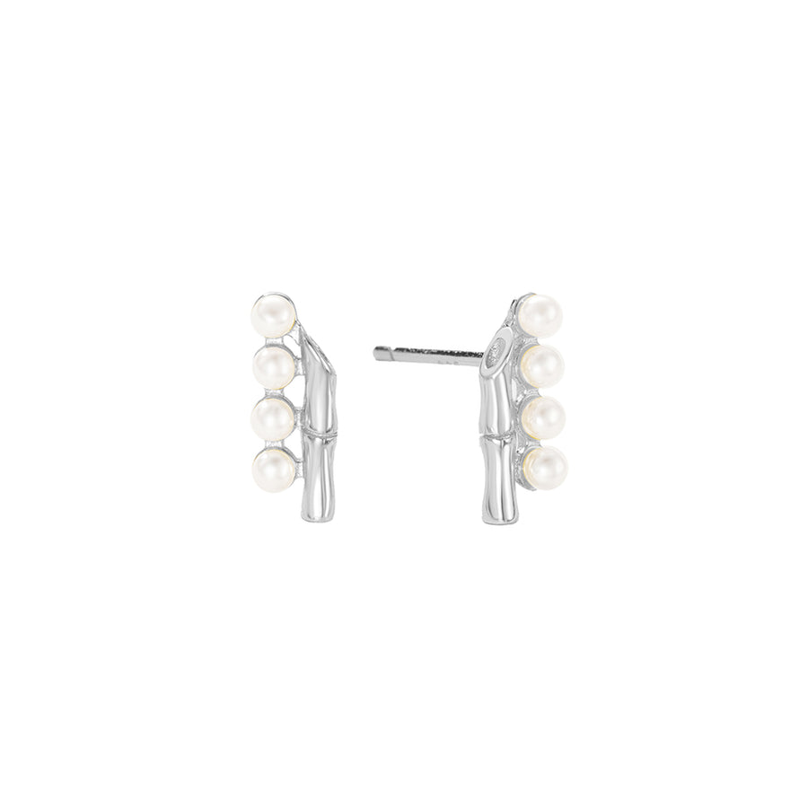 FE2886 925 Sterling Silver Shell Pearl Stud Earring
