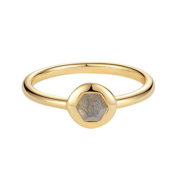 VFJ0479 Hexagon Gemstone Ring