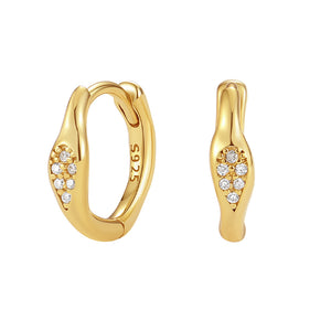 VFE0438 Onda Hoop Earring With CZ