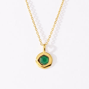 VFX0480 Hexagon Pendant Women Necklace