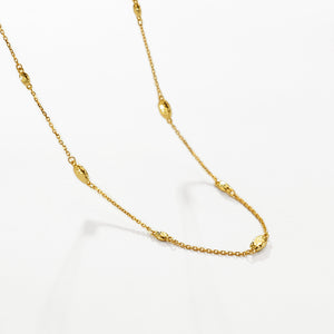 VFX0085 Minimalist Gold Bead Necklace
