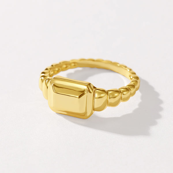 BVFJ0656 Rectangular Face Signet Ring