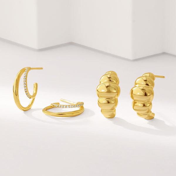VFE0643 Nura Wrap Half Hoop Earring