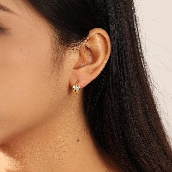 VFE0754 Zirconia Bowknot Hoop