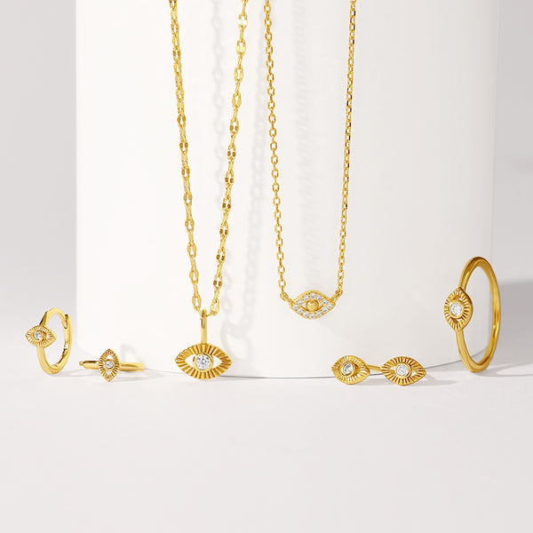 VFE0635 Evil Eye Huggie Hoop Earrings