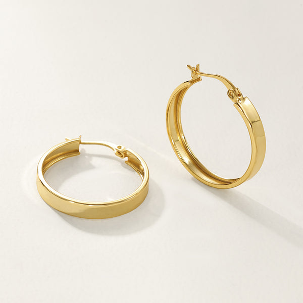 FE2739 FE2740 FE2741 925 Sterling Silver Wide Earrings