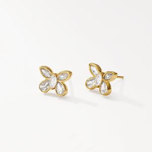 VFE0050 Cubic Zirconia Butterfly Stud Earrings