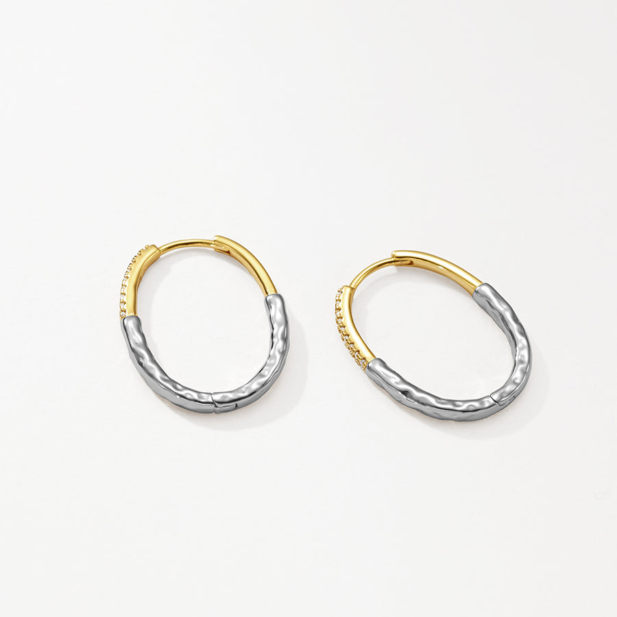 VFE0077 Double Gold Plated Hoop Earrings