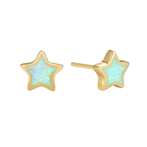 VFE0265 Star Opal Stud Earrings