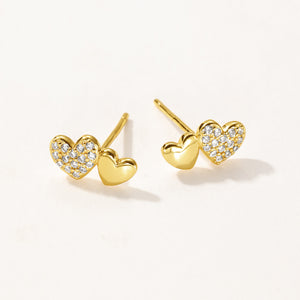 VFE0139 Love Double Heart Mini Stud Earring
