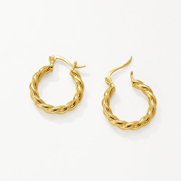 FE3211 Twist Rope Hoop Earring