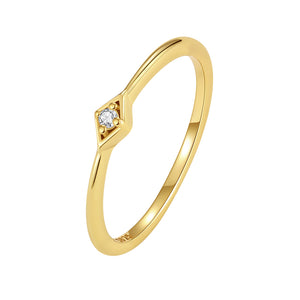 VFJ0576 Minimalist Rhombus CZ Ring