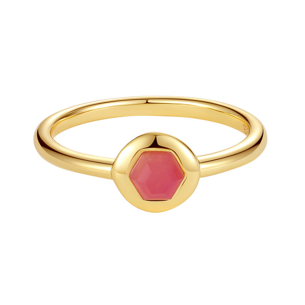 VFJ0479 Hexagon Gemstone Ring