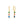 FE2748 925 Sterling Silver Tassel Colorful Zirconia Dangle Hoop Earrings