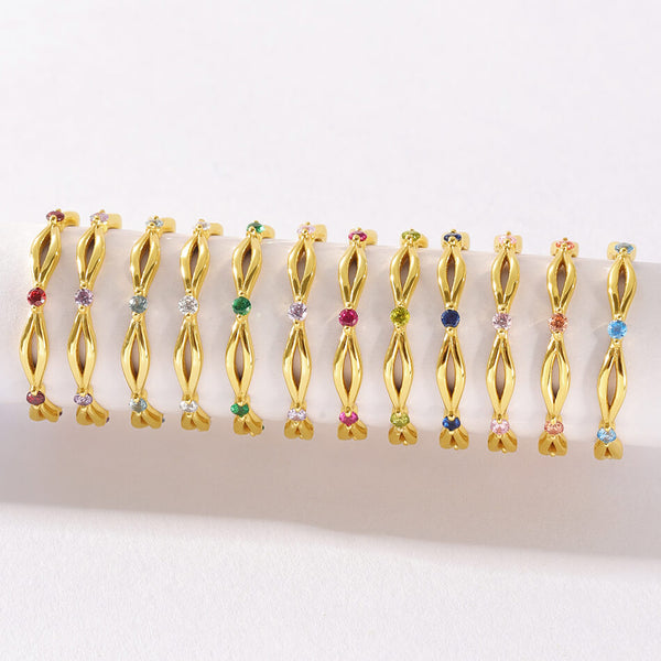 VFJ0201 Minimalist Birthstone Women Ring