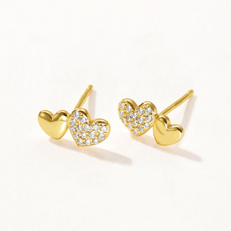 VFE0139 Love Double Heart Mini Stud Earring