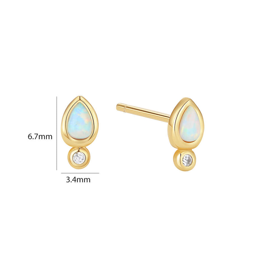 VFE0367 Mini Waterdrop Opal Studs Earring