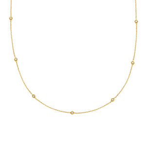 VFX0607 Minimalist Rhombus Necklace With CZ