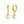VFE0241 Birthstone Hoop Dangle Earrings