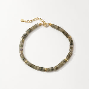 PB0156 925 Sterling Silver Natural Stone Charm Beads Bracelets