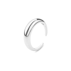 FJ1085 925 Sterling Silver Open Size Dome Ring