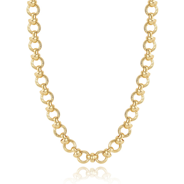 BFX1781 & BFS0443 Bamboo Link Chain Necklace & Bracelet
