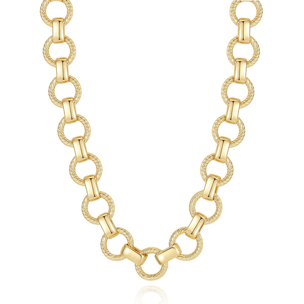 BFX1783 & BFS0445 Round Twisted Link Necklace & Bracelet