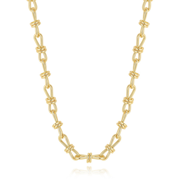 BFX1788 & BFS0450 Twisted Figure-8 Chain Necklace & Bracelet