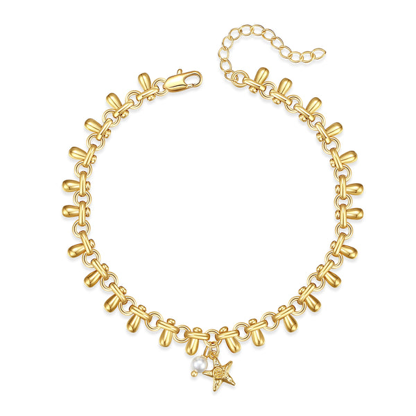 BVFS0775 Starfish and Pearl Bracelet
