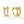VFE0060 Pave Cubic Zirconia Duet Hoop Earrings