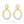 VFE0051 Interlock Double Circle Stud Earrings