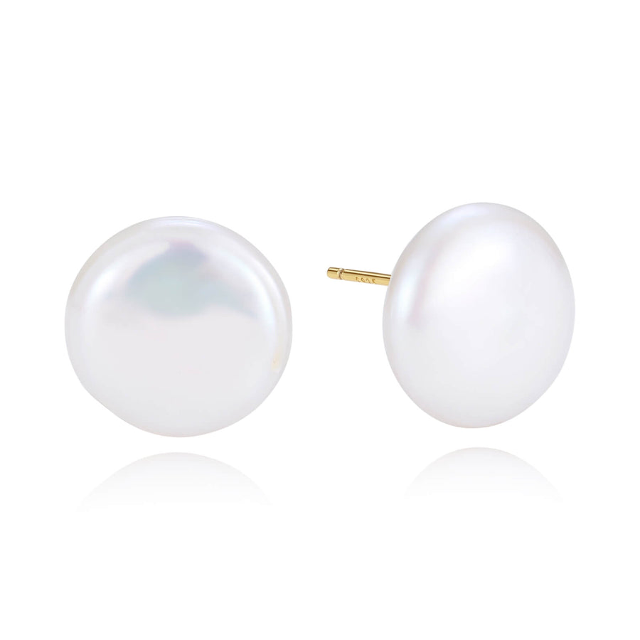 PE0204 Round Freshwater Pearl Stud Earrings