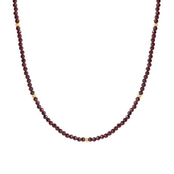 PN0087 925 Sterling Silver Red Crystal Necklace