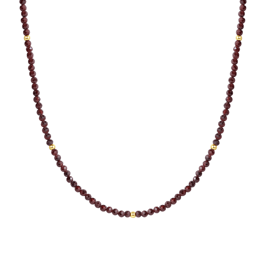 PN0087 925 Sterling Silver Red Crystal Necklace