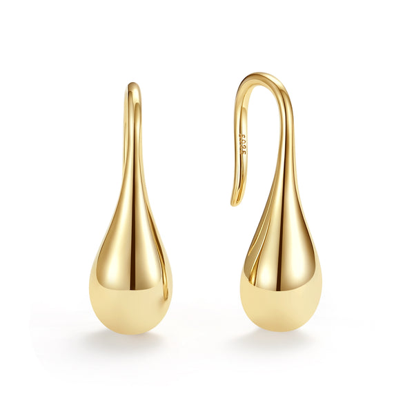 BVFE0799 Metal Teardrop Hoop Earrings