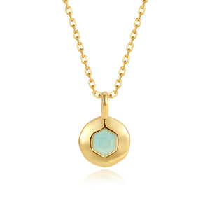 VFX0480 Hexagon Pendant Women Necklace