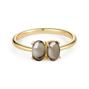 VFJ0485 Double Oval Stone Band Ring